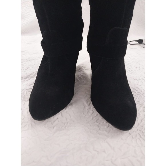 GIANI BINI! RICH BLACK SUEDE LEATHER SCRUNCHY BOOTS! SZ 7M - Picture 8 of 12